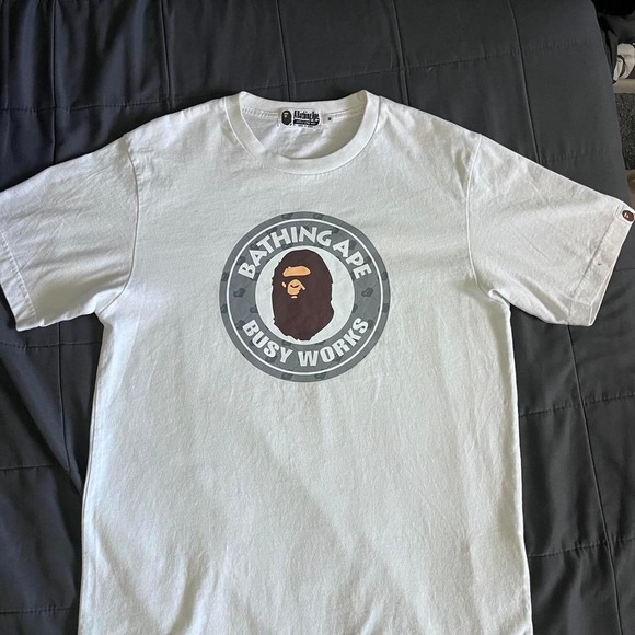 Bape Other - BAPE white and grey streetwear tee #streetwear